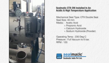 Sealmatic CTX-DN Installed In An Acidic & High Temperature Application
