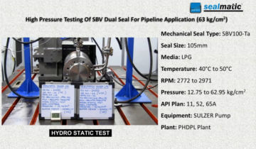 High Pressure Testing Of SBV Dual Seal For Pipeline Application (63 kg/cm2