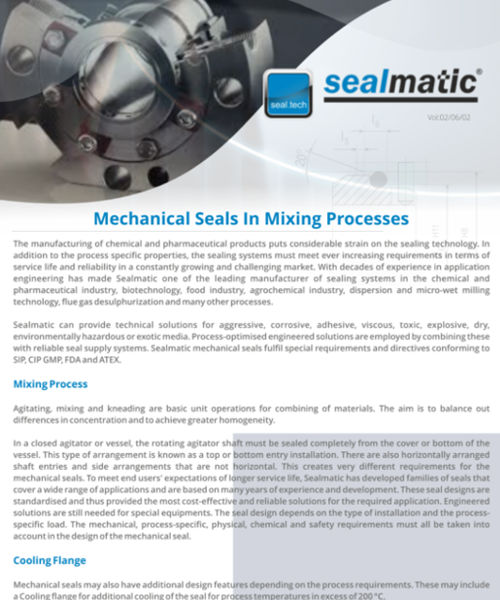 Mechanical Seals In Mixing Processes